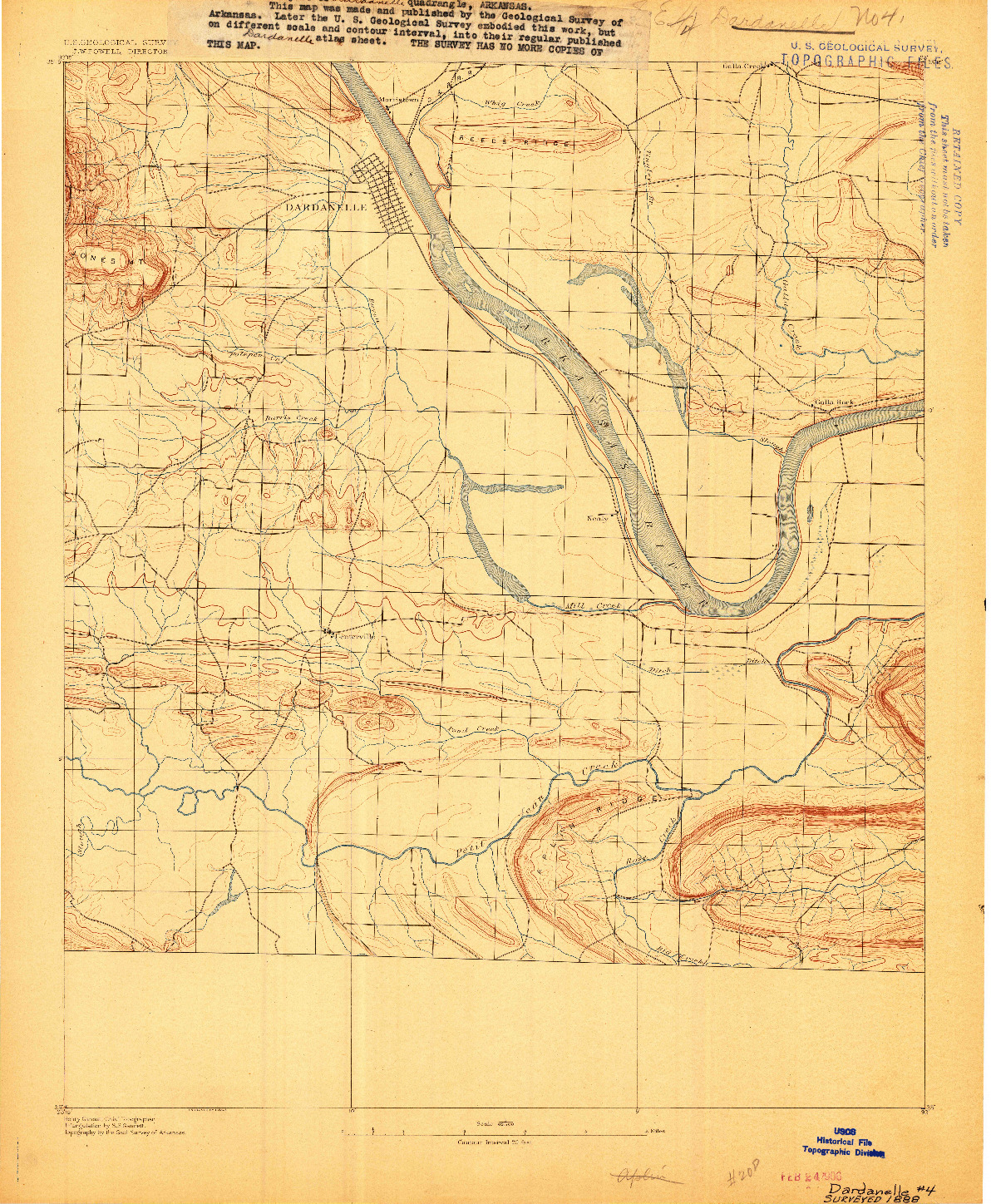 USGS 1:62500-SCALE QUADRANGLE FOR DARDANELLE #4, AR 1888