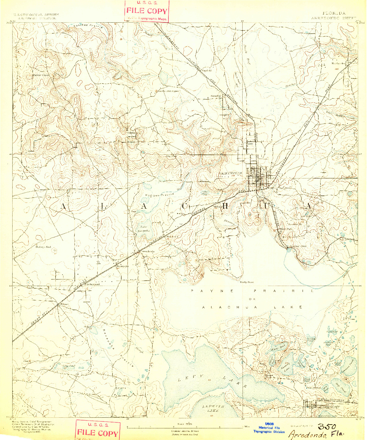 USGS 1:62500-SCALE QUADRANGLE FOR ARREDONDO, FL 1892