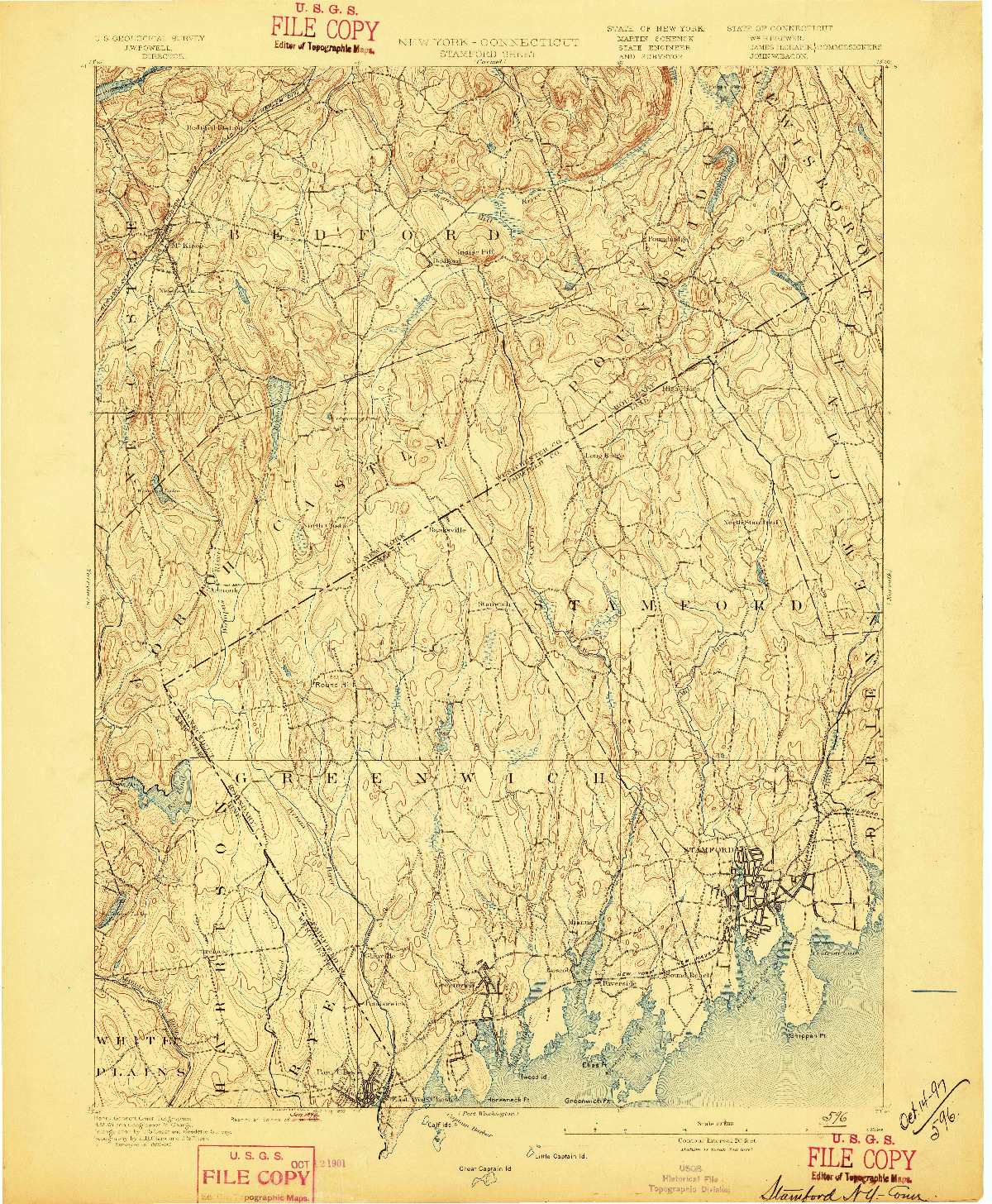 USGS 1:62500-SCALE QUADRANGLE FOR STAMFORD, NY 1893