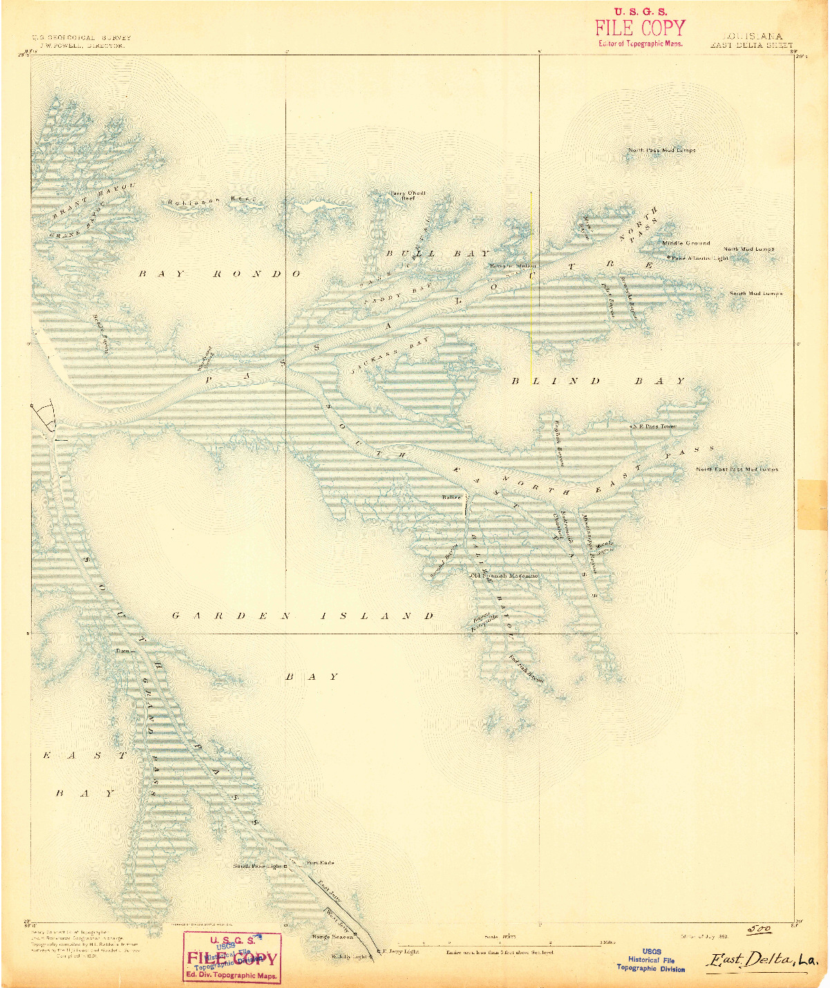 USGS 1:62500-SCALE QUADRANGLE FOR EAST DELTA, LA 1893