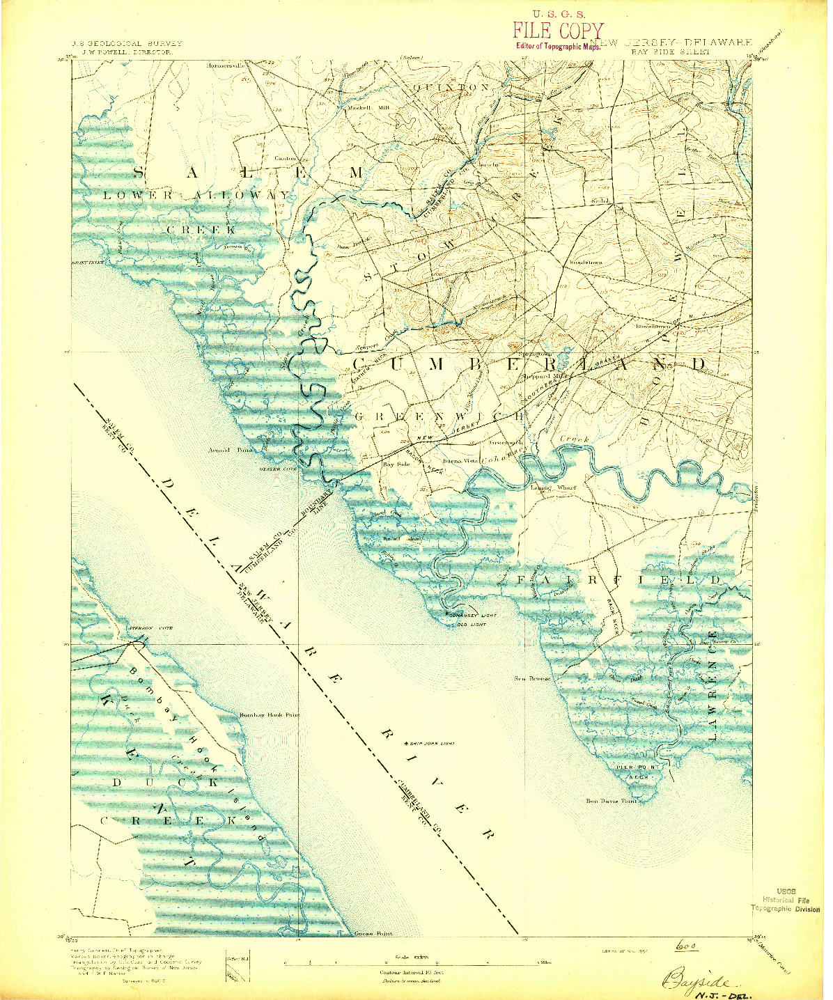 USGS 1:62500-SCALE QUADRANGLE FOR BAY SIDE, NJ 1894