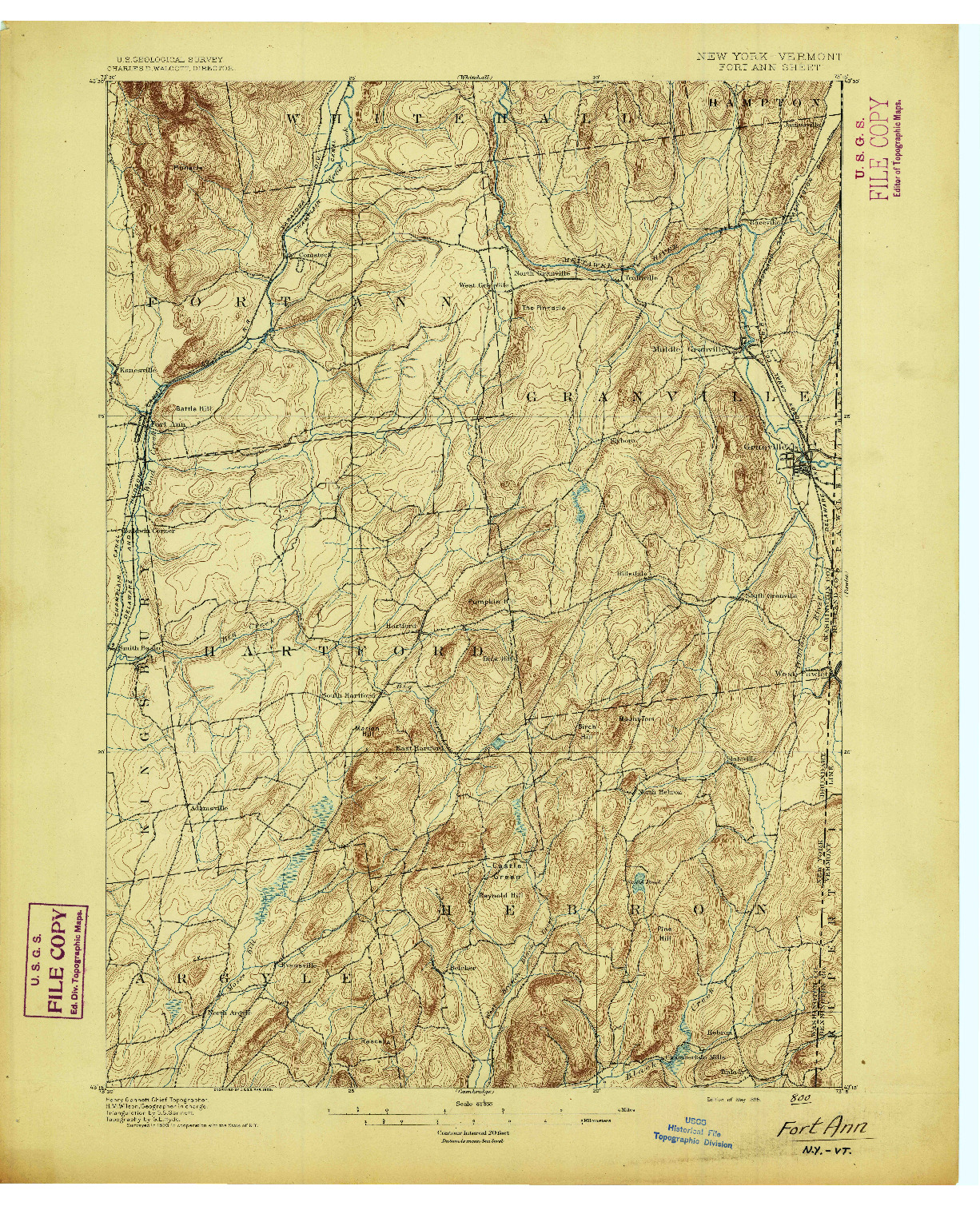 USGS 1:62500-SCALE QUADRANGLE FOR FORT ANN, NY 1895