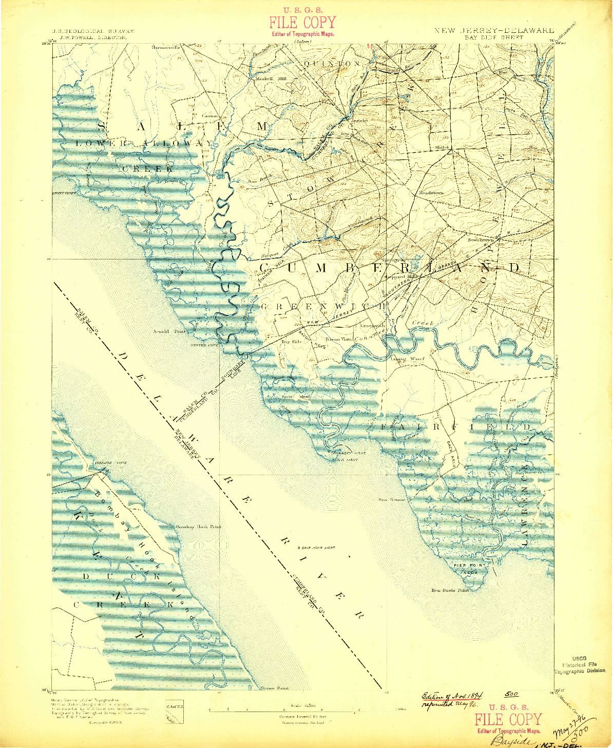 USGS 1:62500-SCALE QUADRANGLE FOR BAY SIDE, NJ 1894