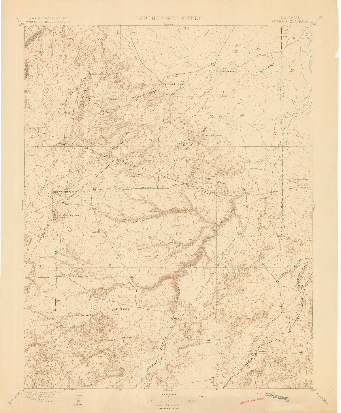 USGS 1:125000-SCALE QUADRANGLE FOR APISHAPA, CO 1897