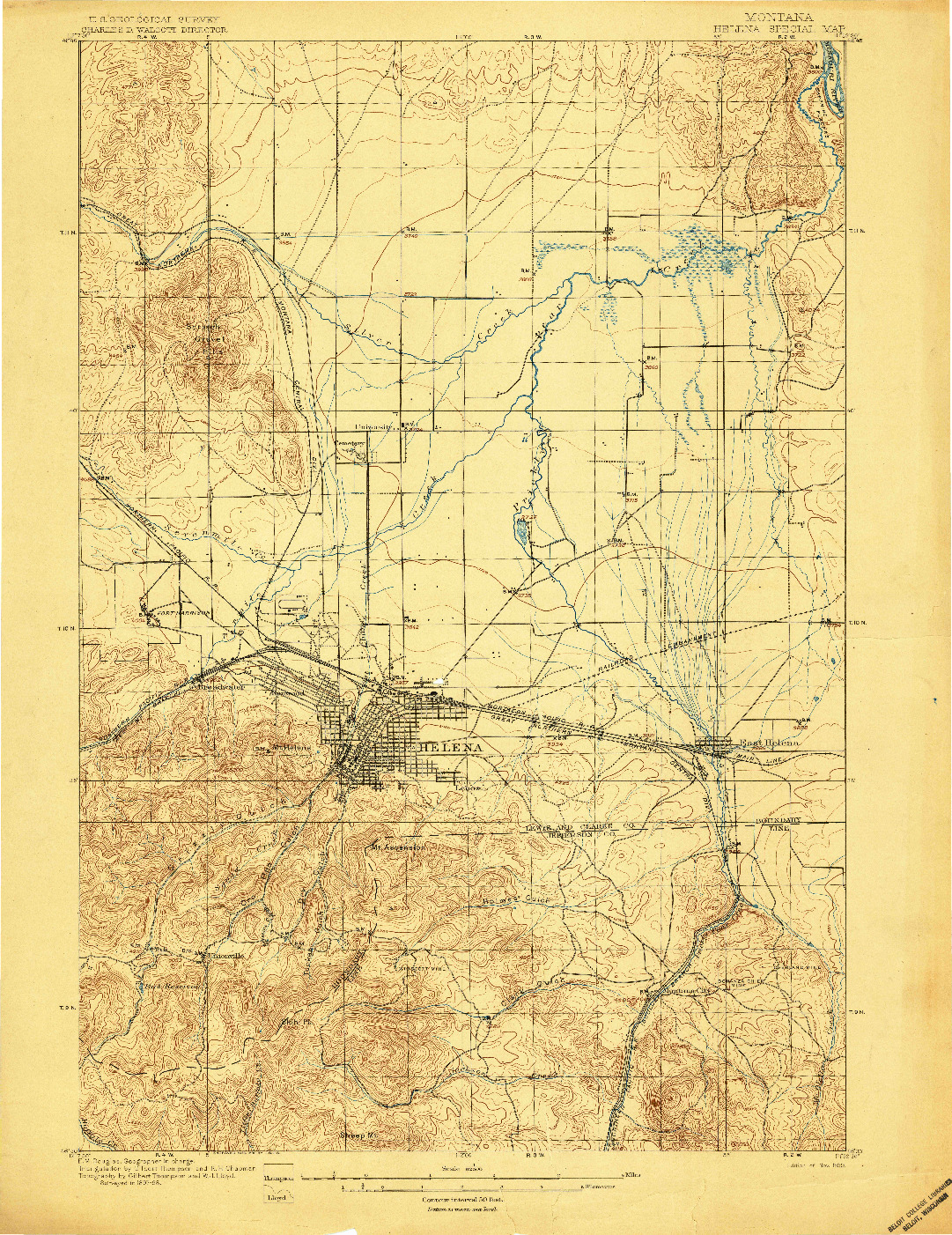 USGS 1:62500-SCALE QUADRANGLE FOR HELENA, MT 1899