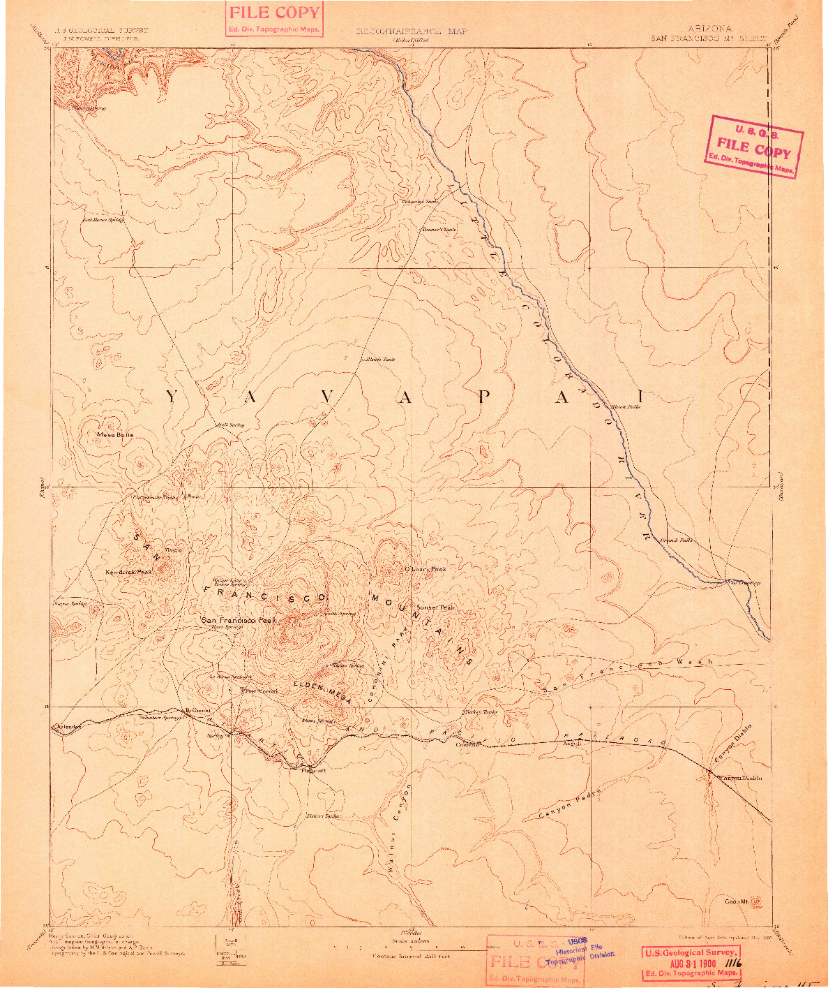 USGS 1:250000-SCALE QUADRANGLE FOR SAN FRANCISCO MTNS, AZ 1894