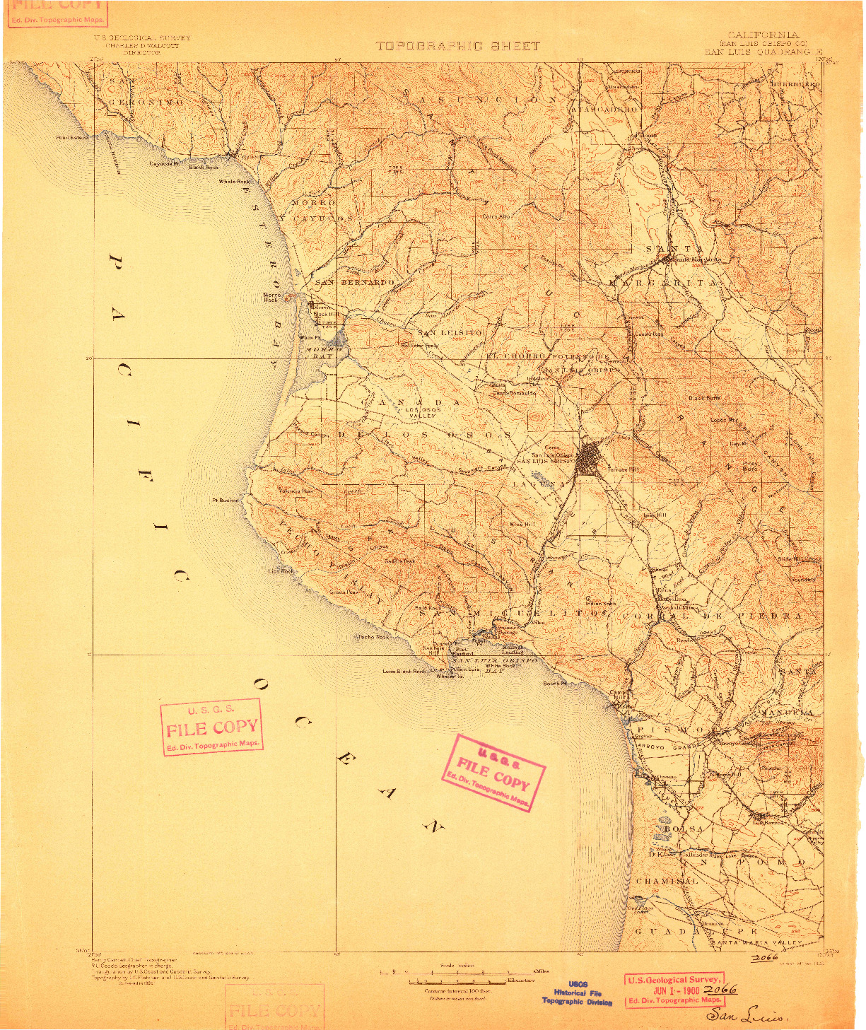 USGS 1:125000-SCALE QUADRANGLE FOR SAN LUIS, CA 1900