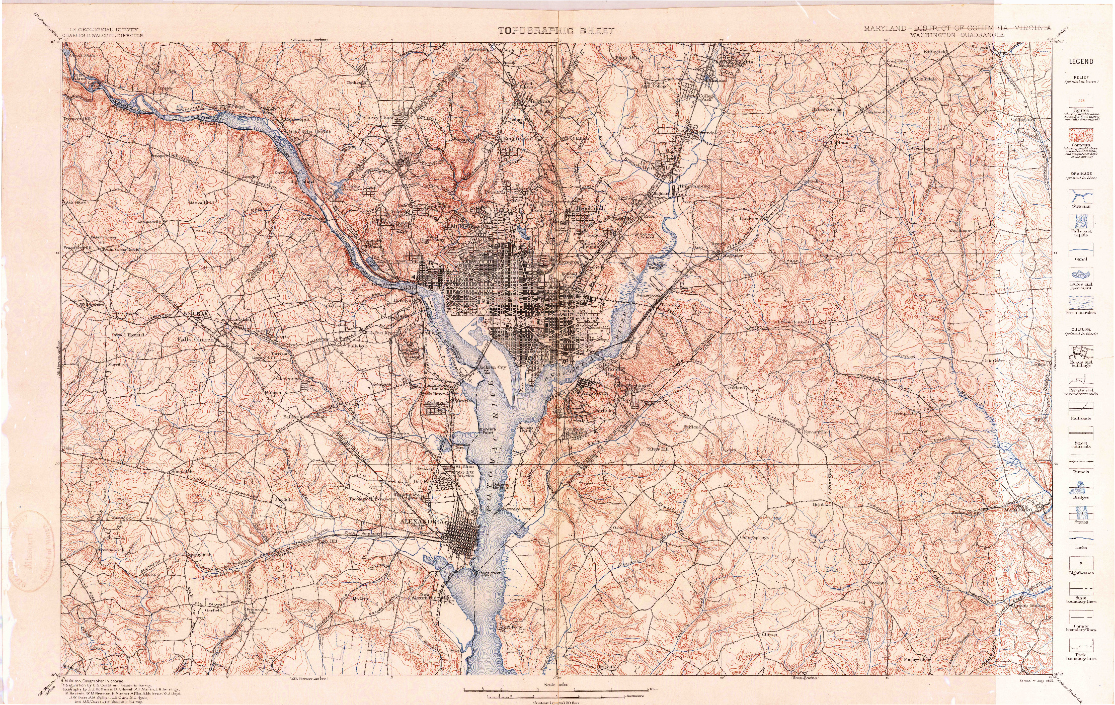 USGS 1:62500-SCALE QUADRANGLE FOR WASHINGTON, MD 1900