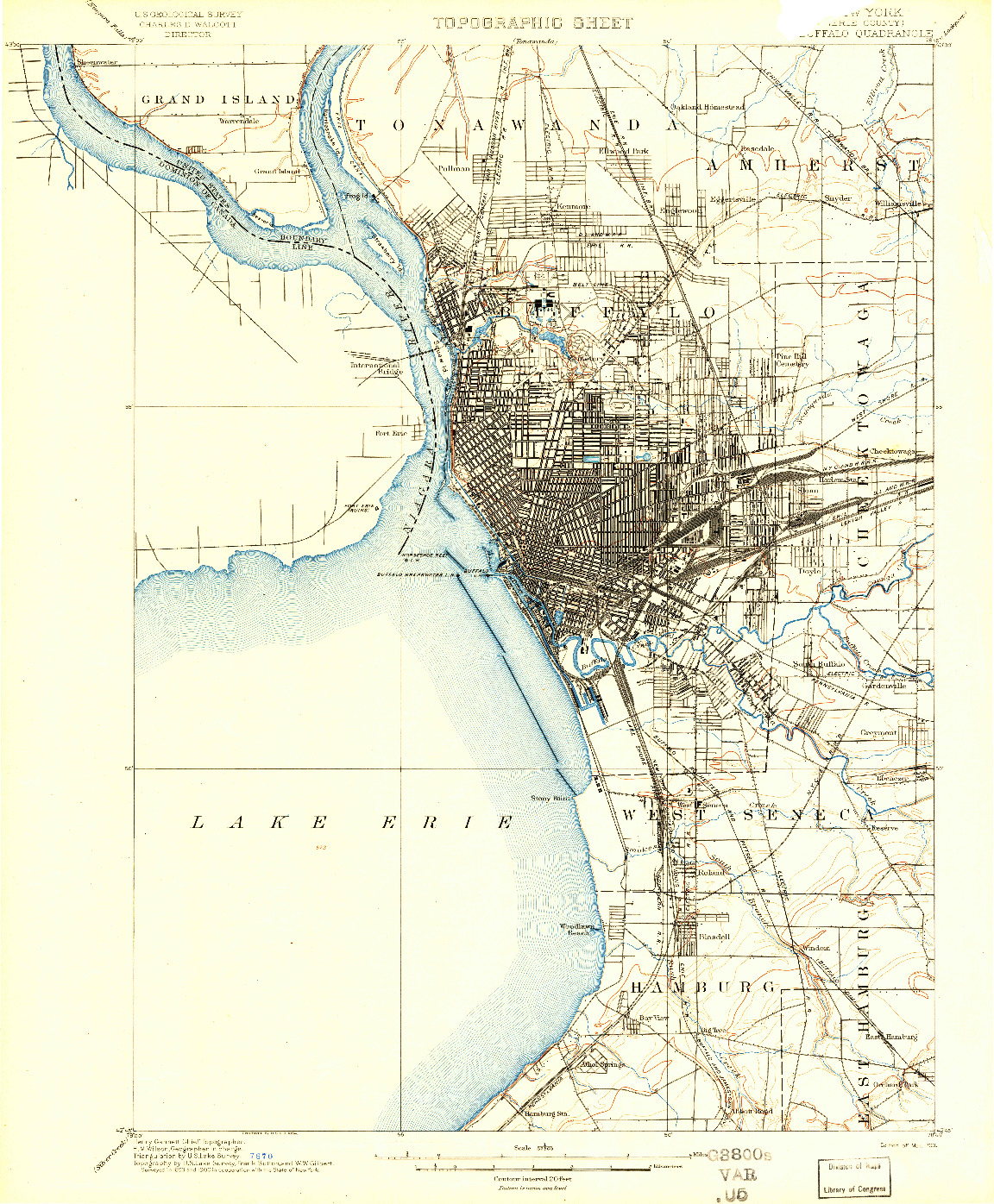 USGS 1:62500-SCALE QUADRANGLE FOR BUFFALO, NY 1901