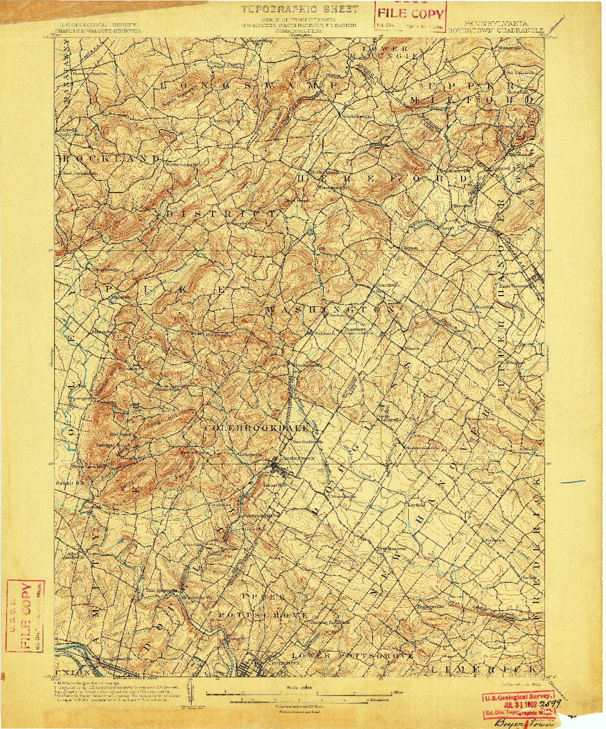 USGS 1:62500-SCALE QUADRANGLE FOR BOYERTOWN, PA 1902