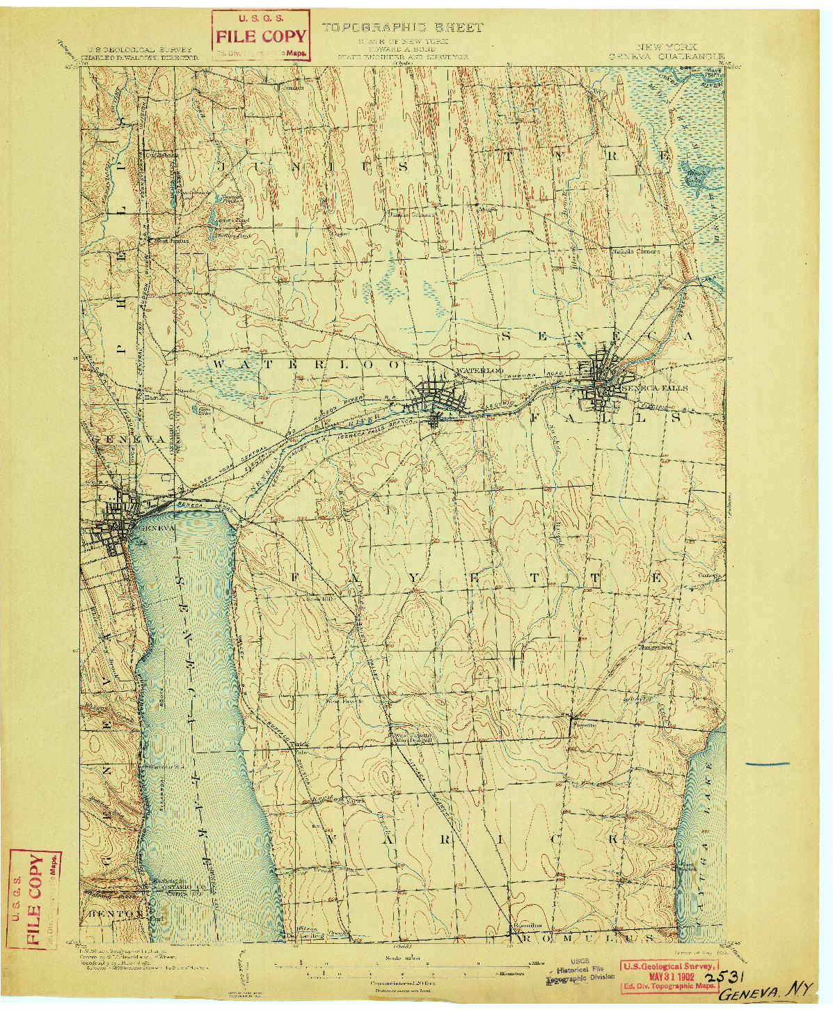 USGS 1:62500-SCALE QUADRANGLE FOR GENEVA, NY 1902