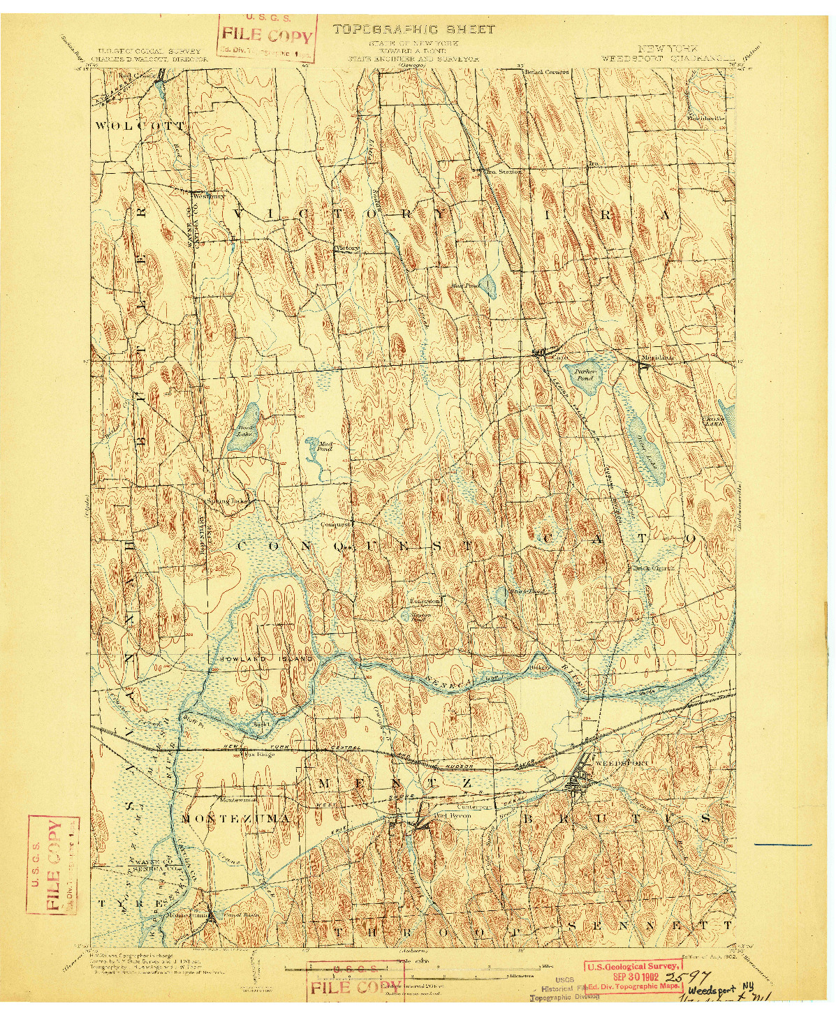 USGS 1:62500-SCALE QUADRANGLE FOR WEEDSPORT, NY 1902