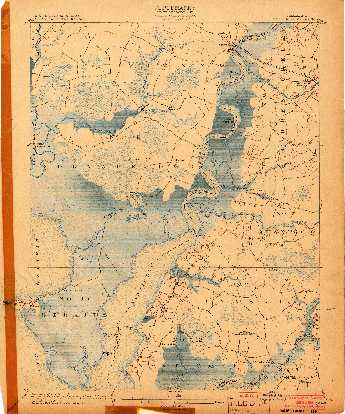 USGS 1:62500-SCALE QUADRANGLE FOR NANTICOKE, MD 1903