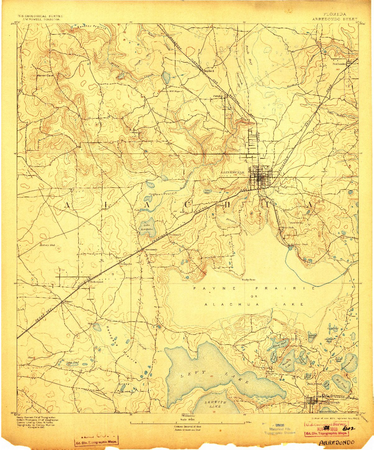 USGS 1:62500-SCALE QUADRANGLE FOR ARREDONDO, FL 1894