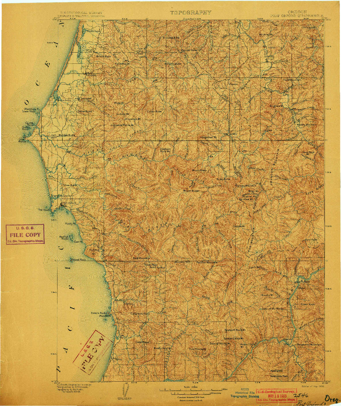 USGS 1:125000-SCALE QUADRANGLE FOR PORT ORFORD, OR 1903