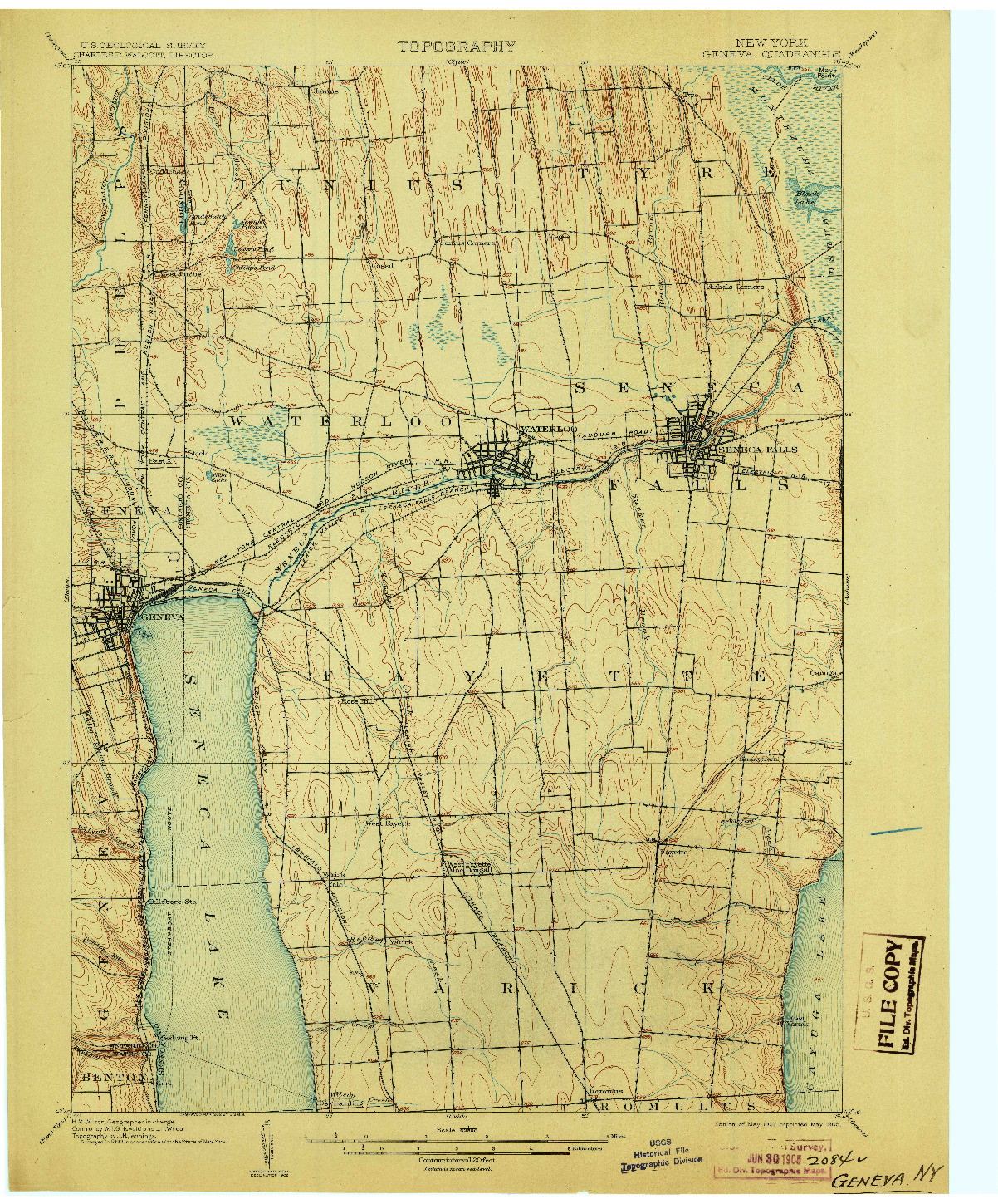 USGS 1:62500-SCALE QUADRANGLE FOR GENEVA, NY 1902