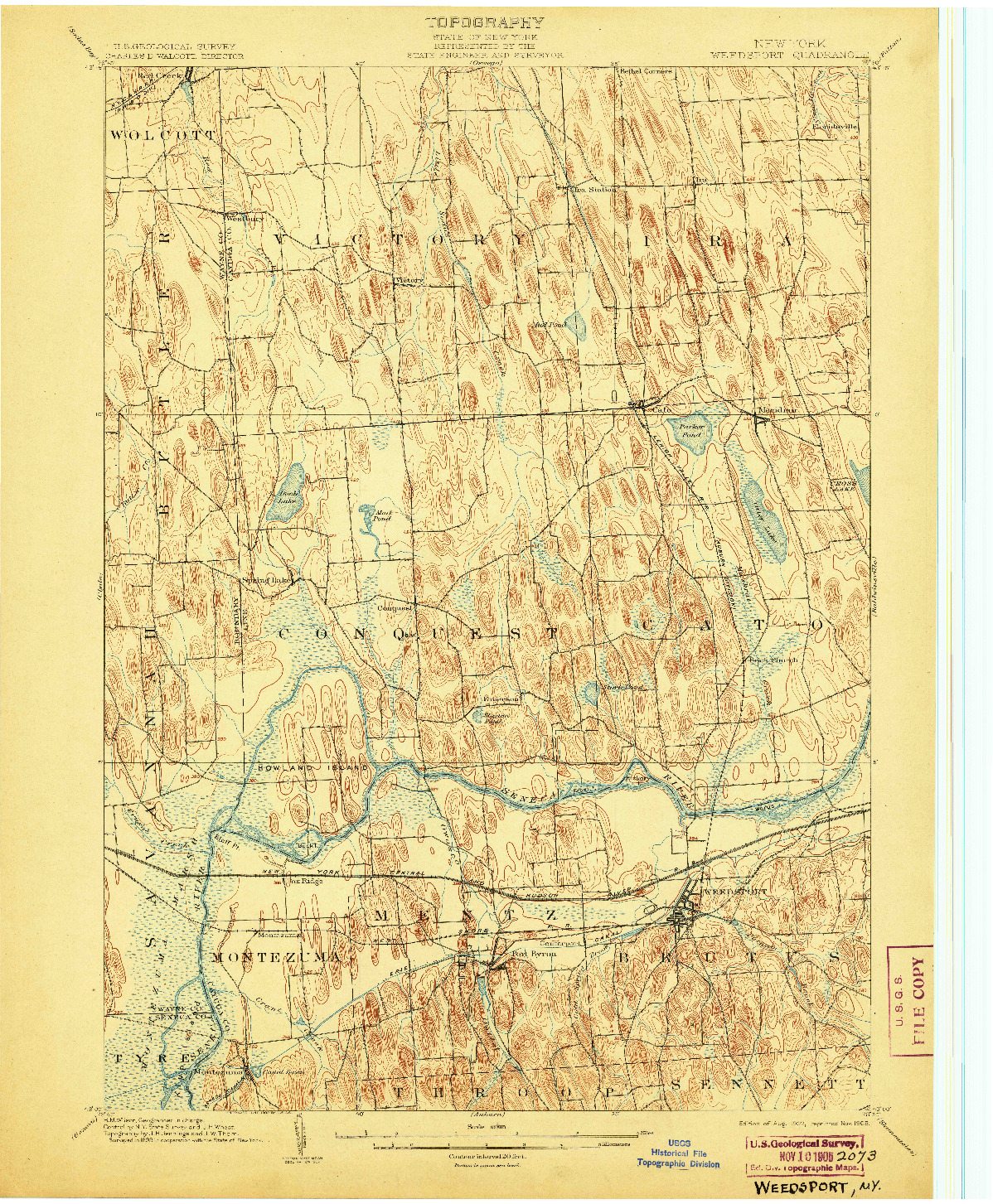 USGS 1:62500-SCALE QUADRANGLE FOR WEEDSPORT, NY 1902