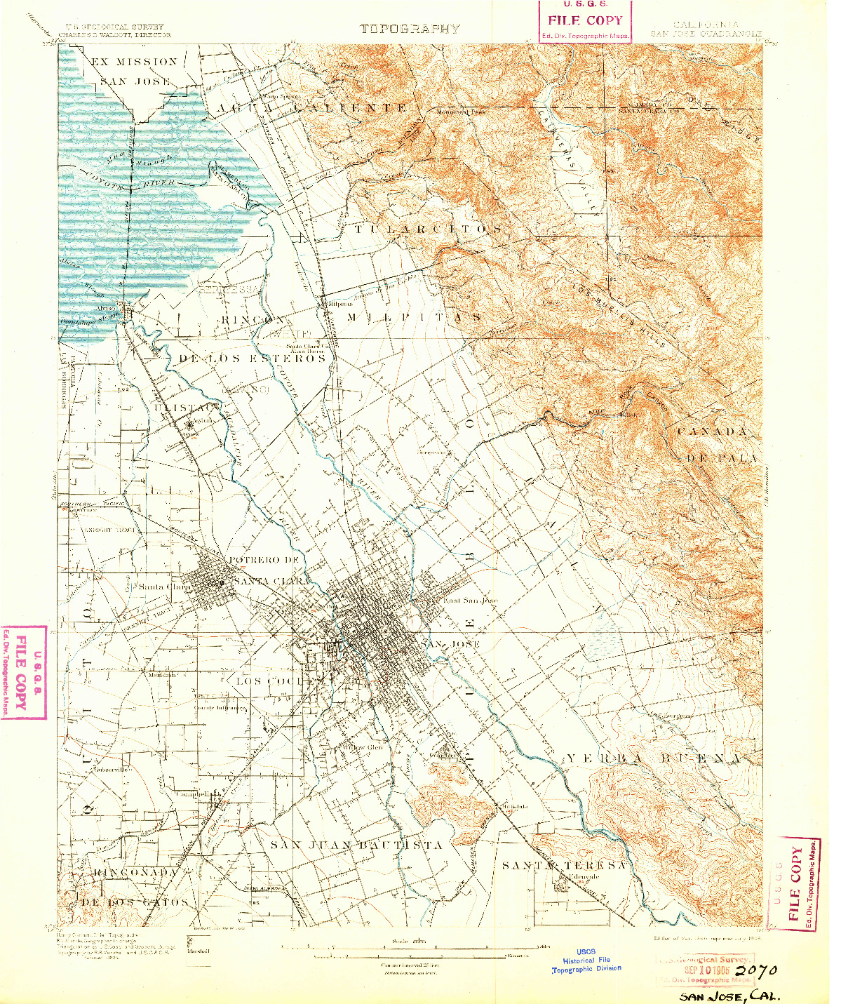 USGS 1:62500-SCALE QUADRANGLE FOR SAN JOSE, CA 1899