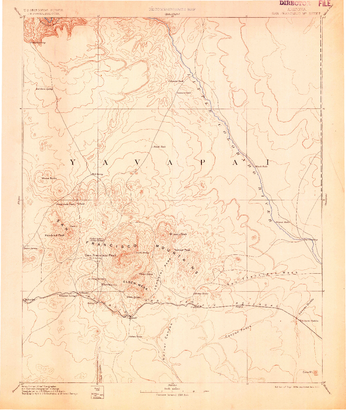 USGS 1:250000-SCALE QUADRANGLE FOR SAN FRANCISCO MTNS, AZ 1894