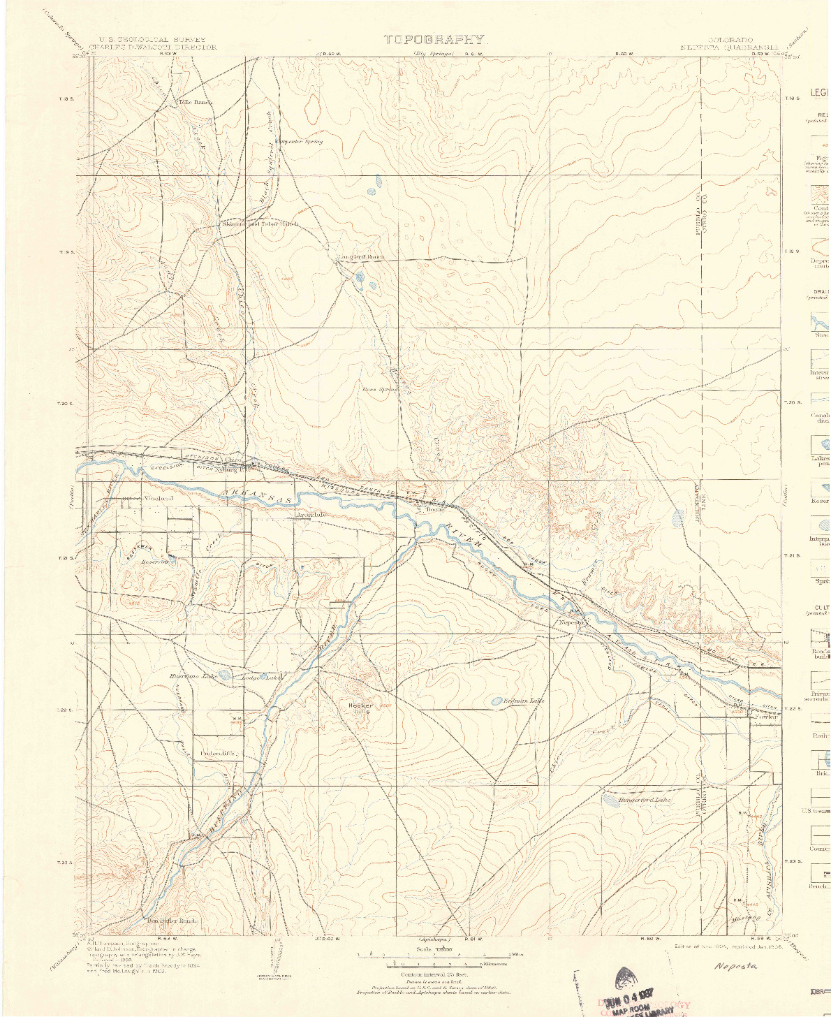 USGS 1:125000-SCALE QUADRANGLE FOR NEPESTA, CO 1904