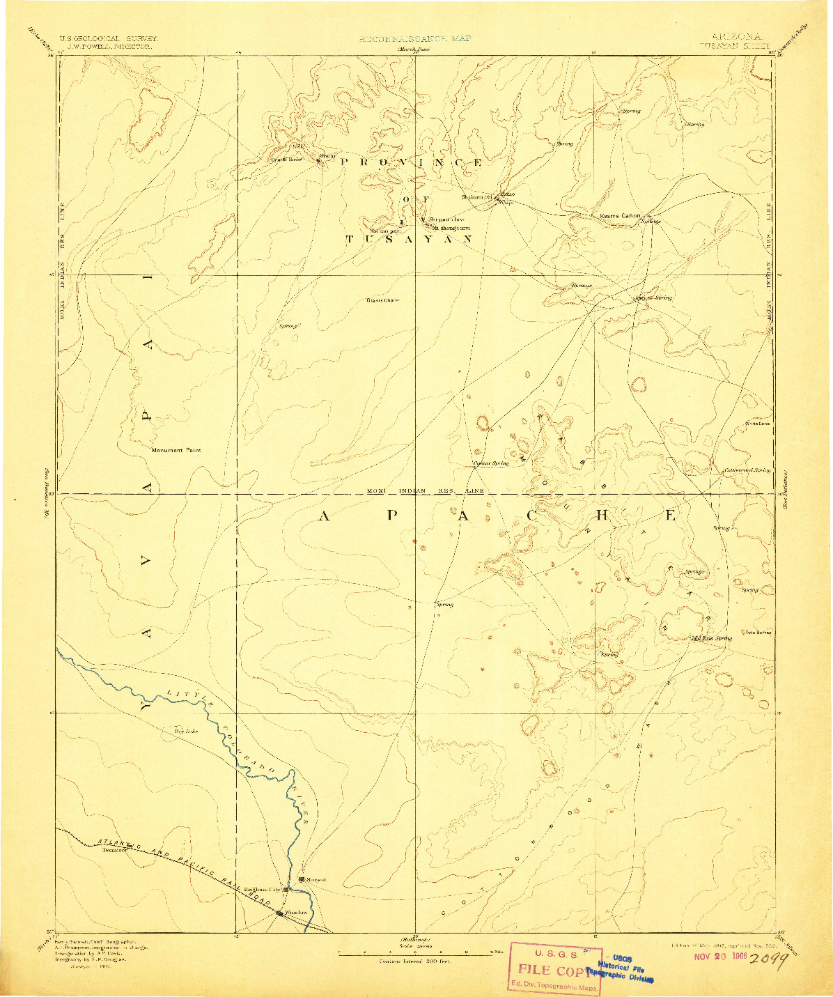 USGS 1:250000-SCALE QUADRANGLE FOR TUSAYAN, AZ 1886