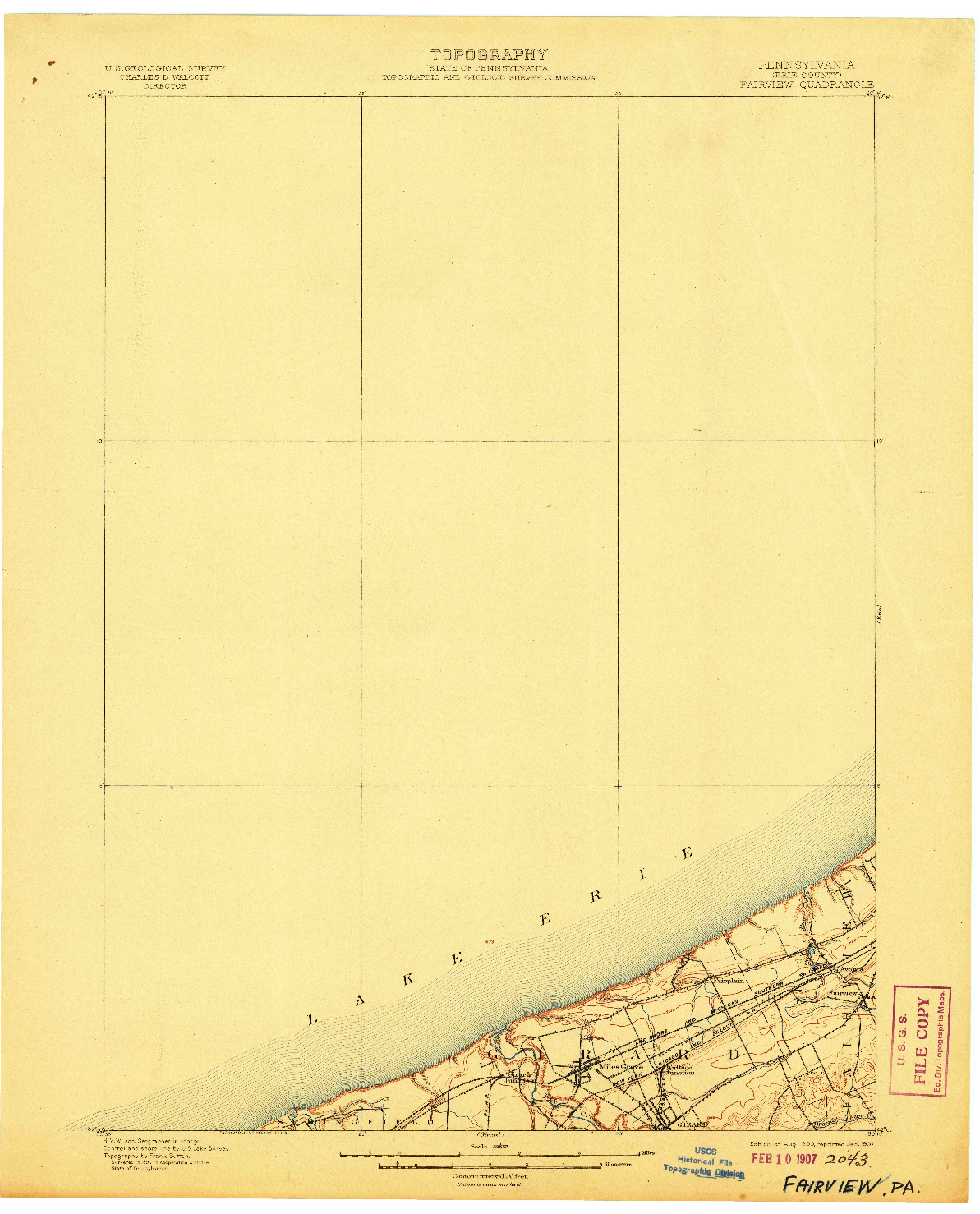 USGS 1:62500-SCALE QUADRANGLE FOR FAIRVIEW, PA 1900