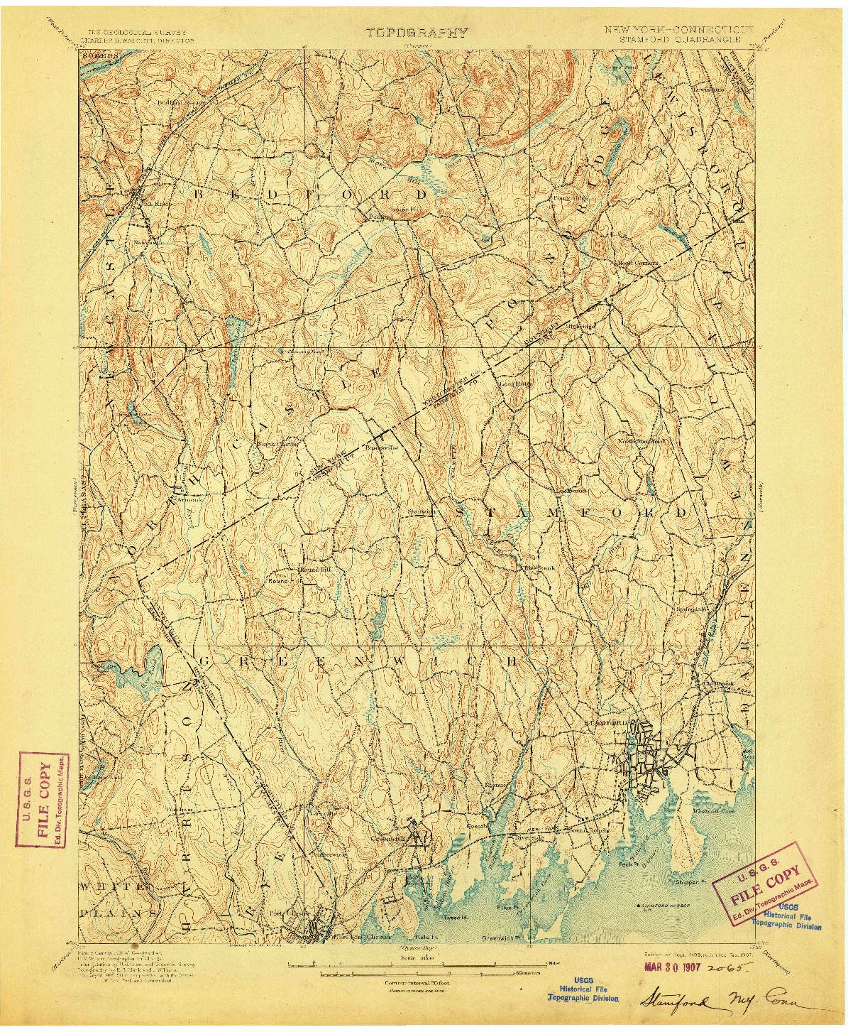 USGS 1:62500-SCALE QUADRANGLE FOR STAMFORD, NY 1899