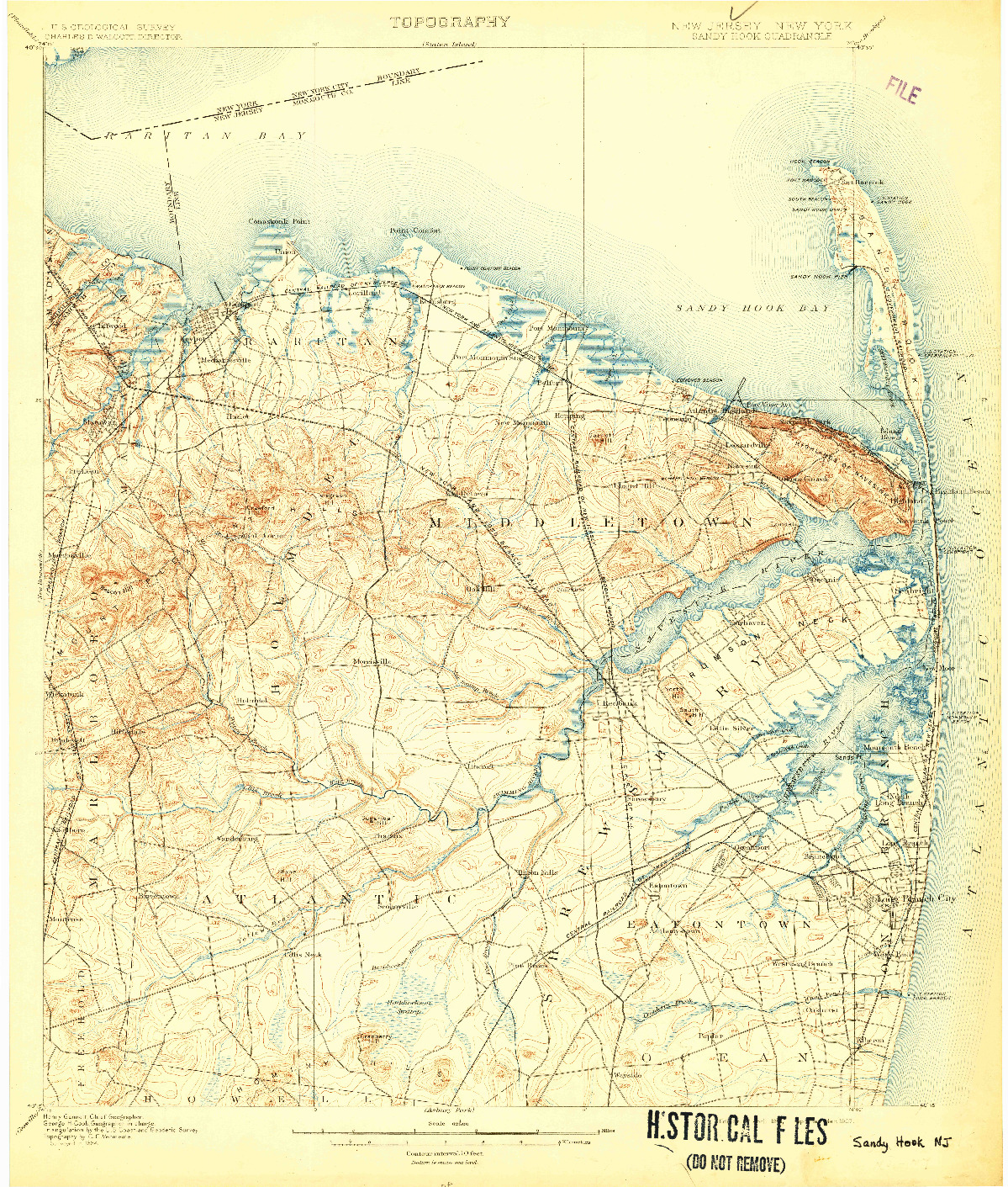 USGS 1:62500-SCALE QUADRANGLE FOR SANDY HOOK, NJ 1901