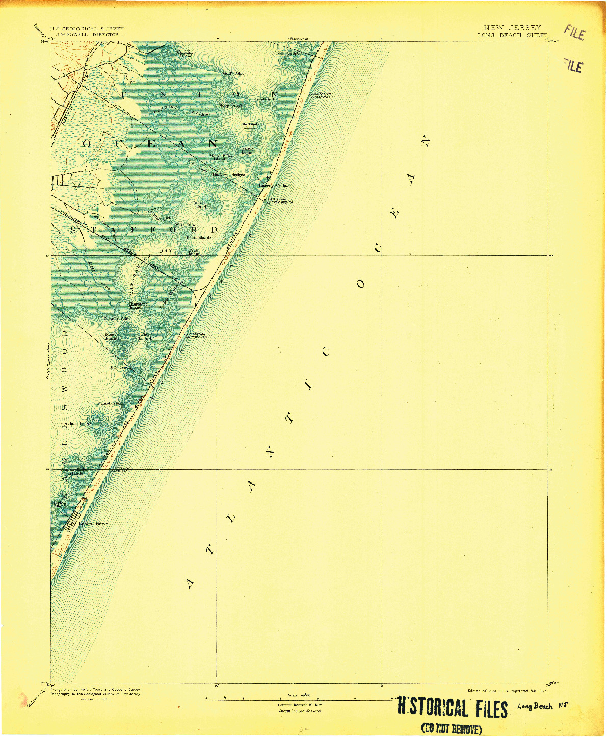 USGS 1:62500-SCALE QUADRANGLE FOR LONG BEACH, NJ 1893