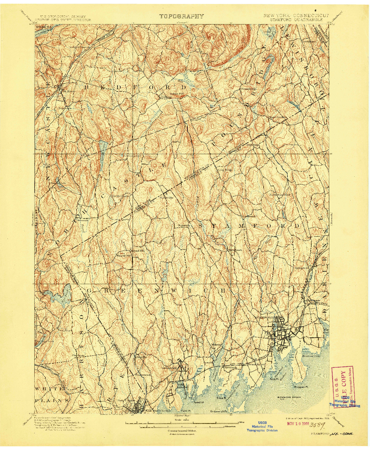 USGS 1:62500-SCALE QUADRANGLE FOR STAMFORD, NY 1899
