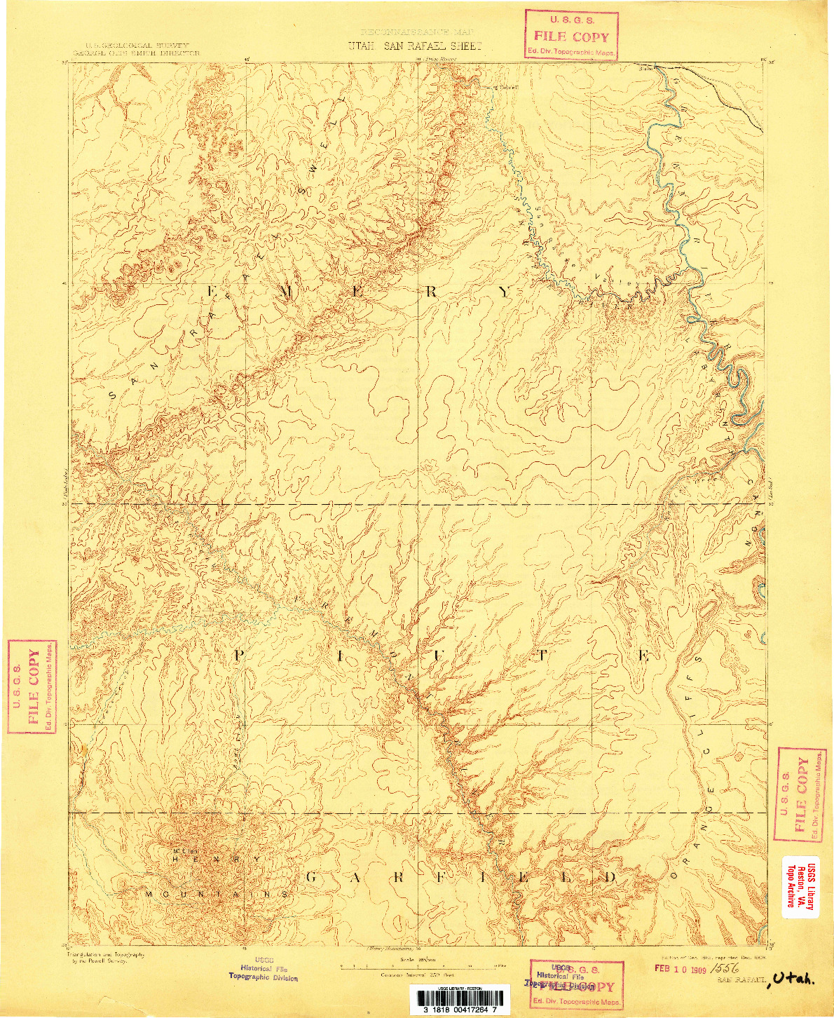 USGS 1:250000-SCALE QUADRANGLE FOR SAN RAFAEL, UT 1885