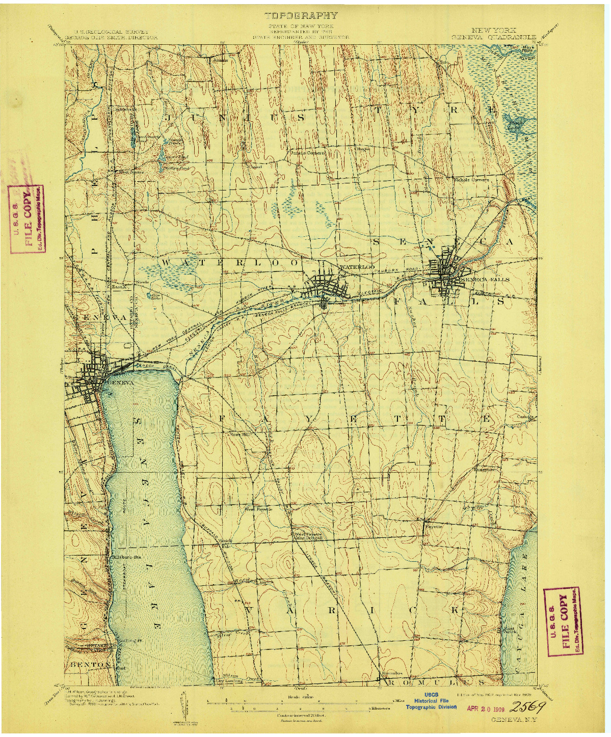 USGS 1:62500-SCALE QUADRANGLE FOR GENEVA, NY 1902