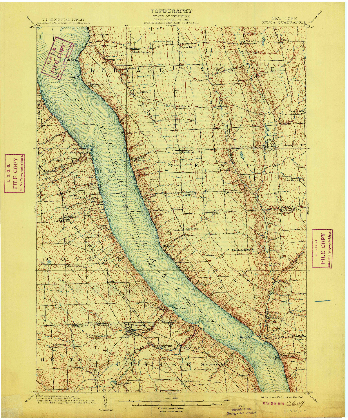 USGS 1:62500-SCALE QUADRANGLE FOR GENOA, NY 1902