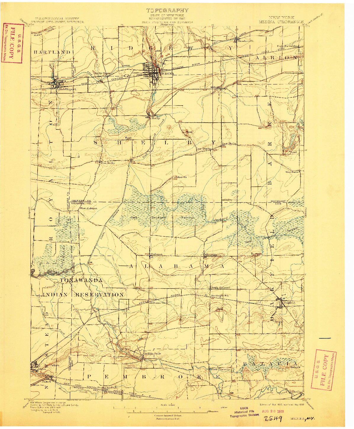 USGS 1:62500-SCALE QUADRANGLE FOR MEDINA, NY 1897