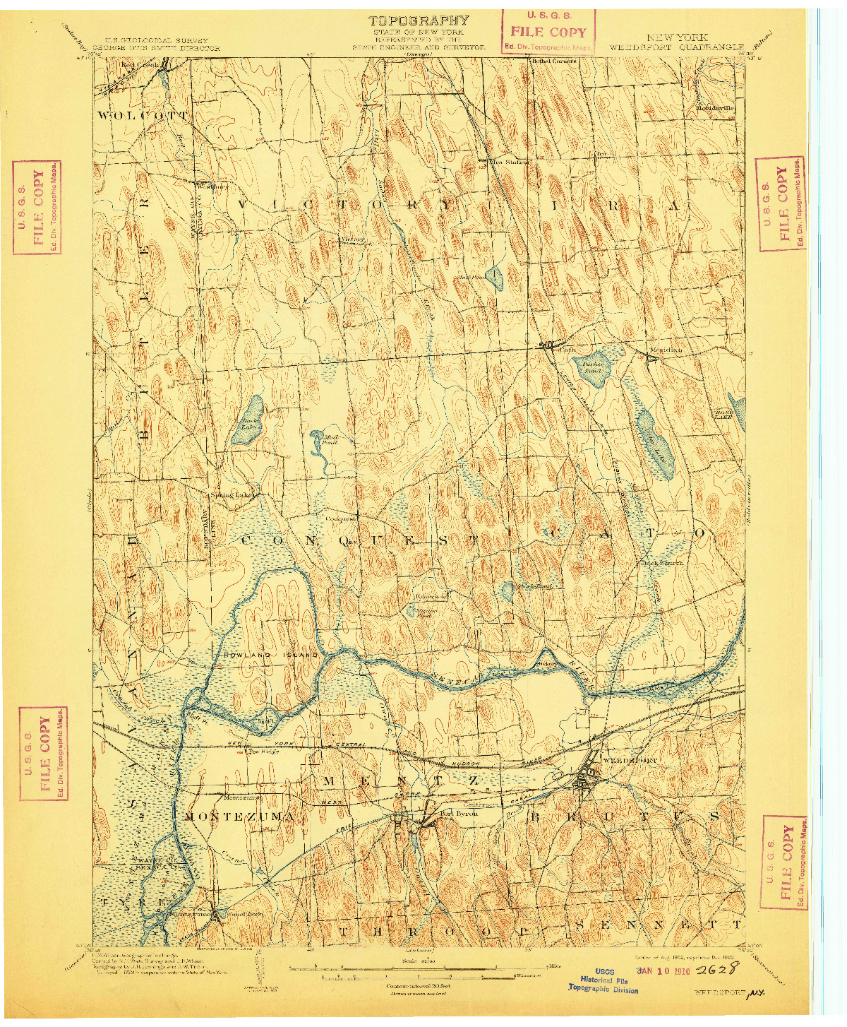 USGS 1:62500-SCALE QUADRANGLE FOR WEEDSPORT, NY 1902