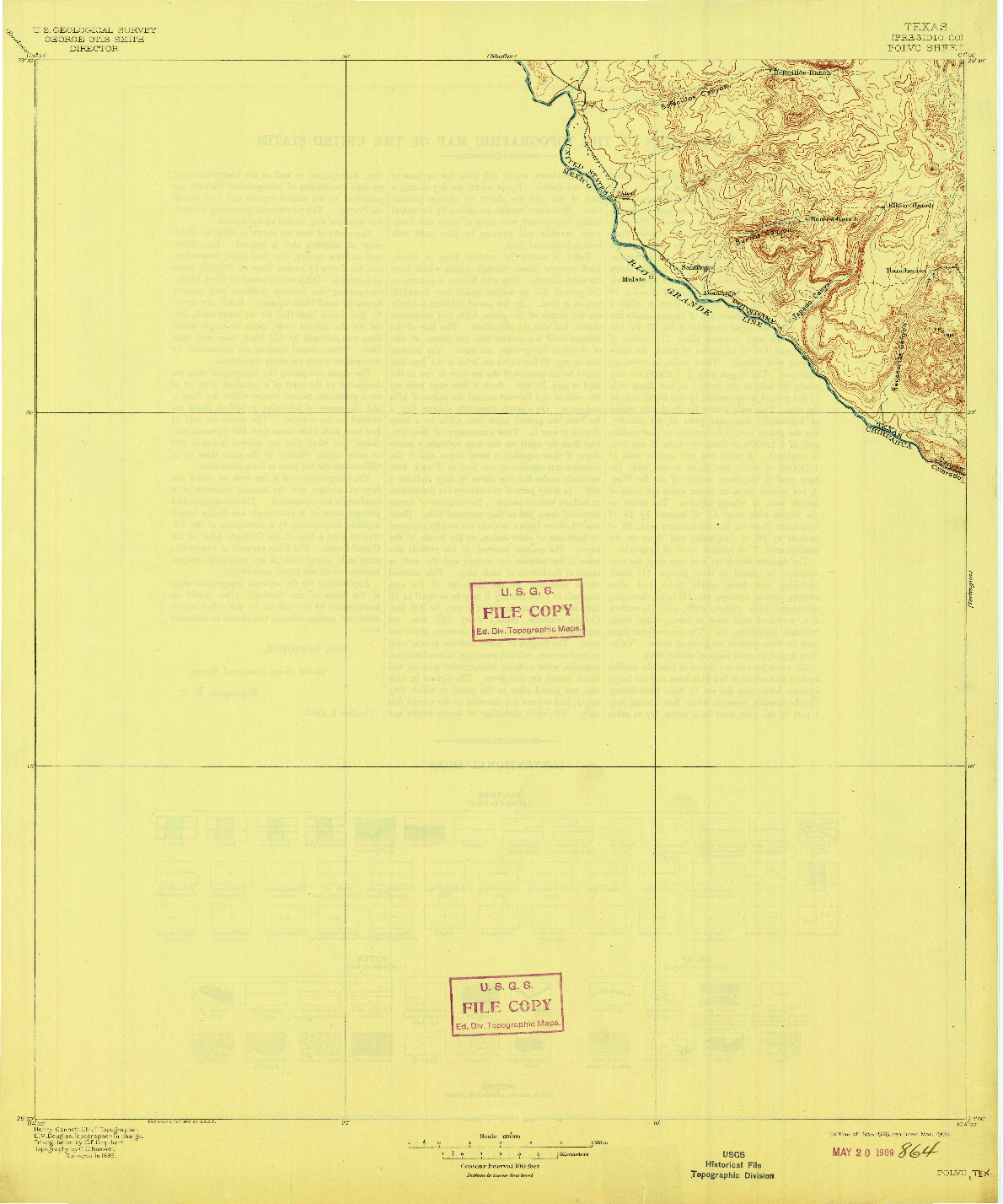 USGS 1:125000-SCALE QUADRANGLE FOR POLVO, TX 1896