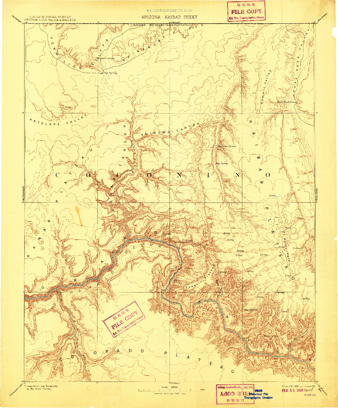 USGS 1:250000-SCALE QUADRANGLE FOR KAIBAB, AZ 1886