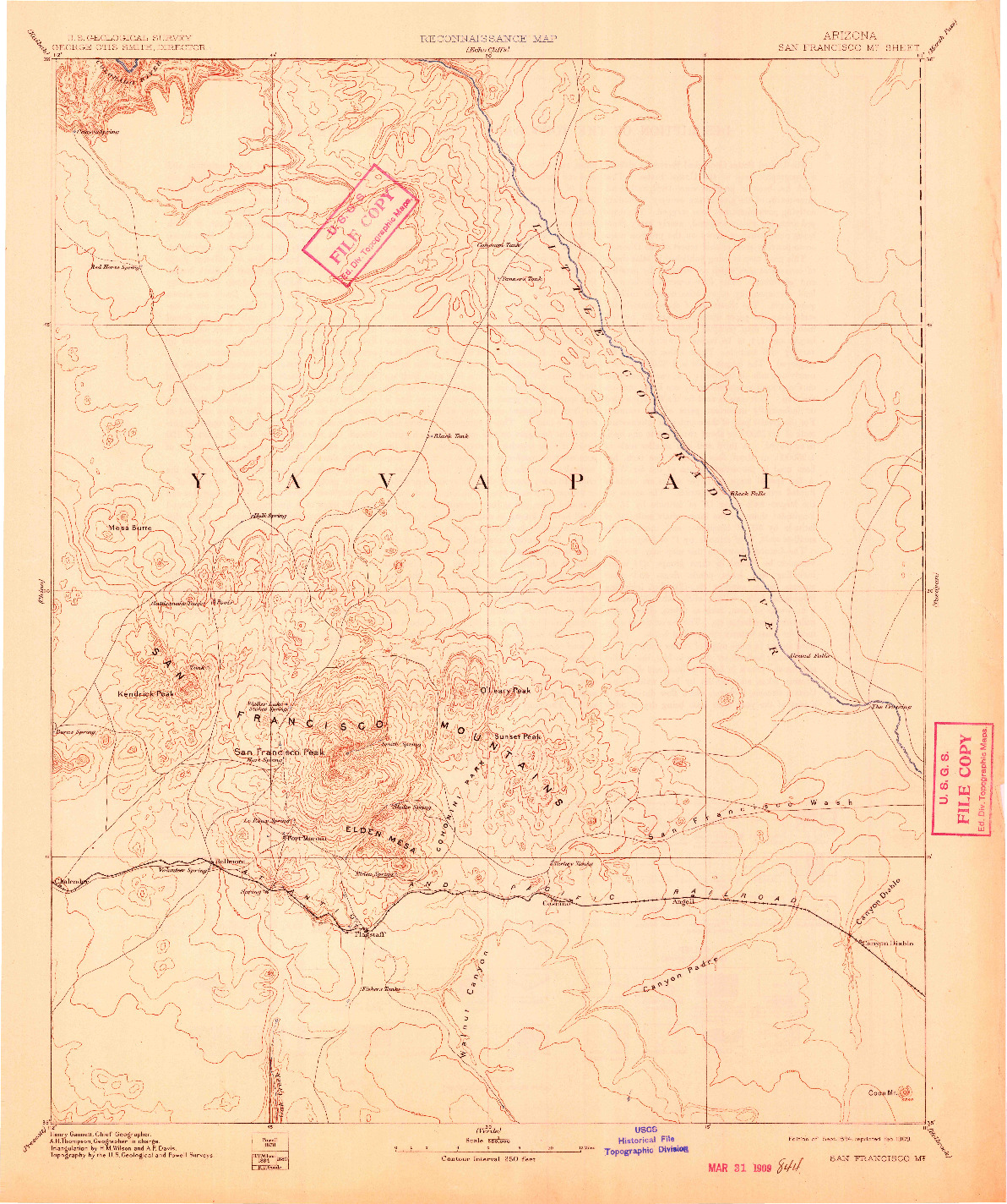 USGS 1:250000-SCALE QUADRANGLE FOR SAN FRANCISCO MTNS, AZ 1894