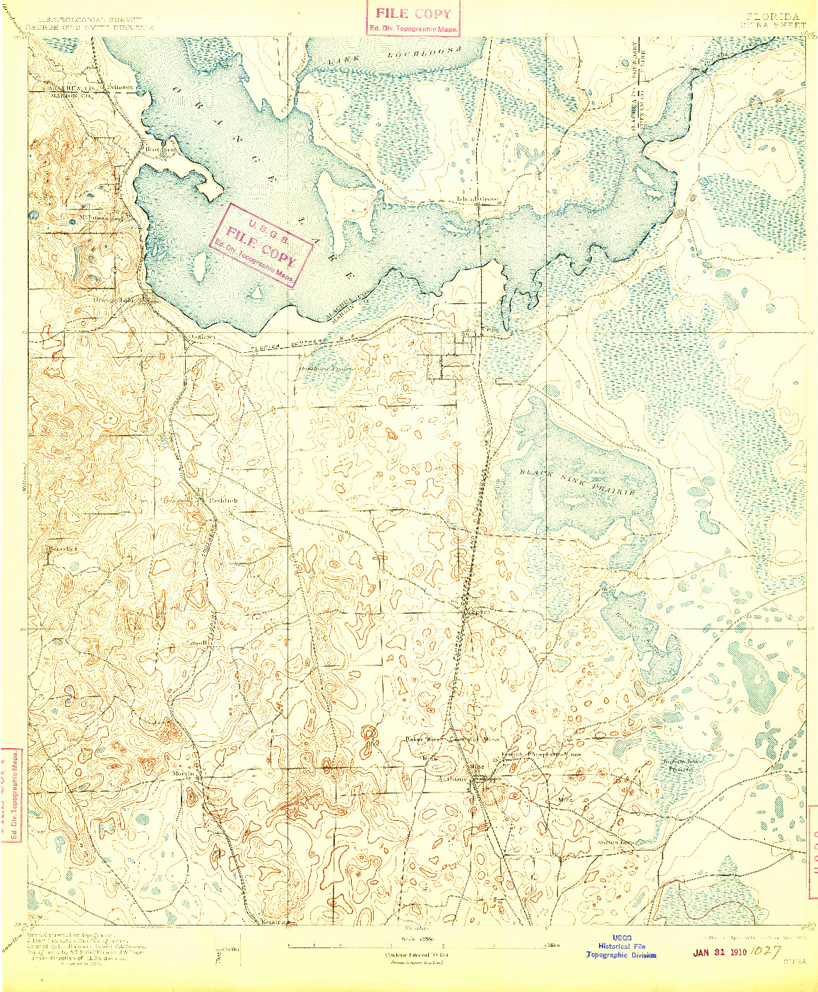 USGS 1:62500-SCALE QUADRANGLE FOR CITRA, FL 1895