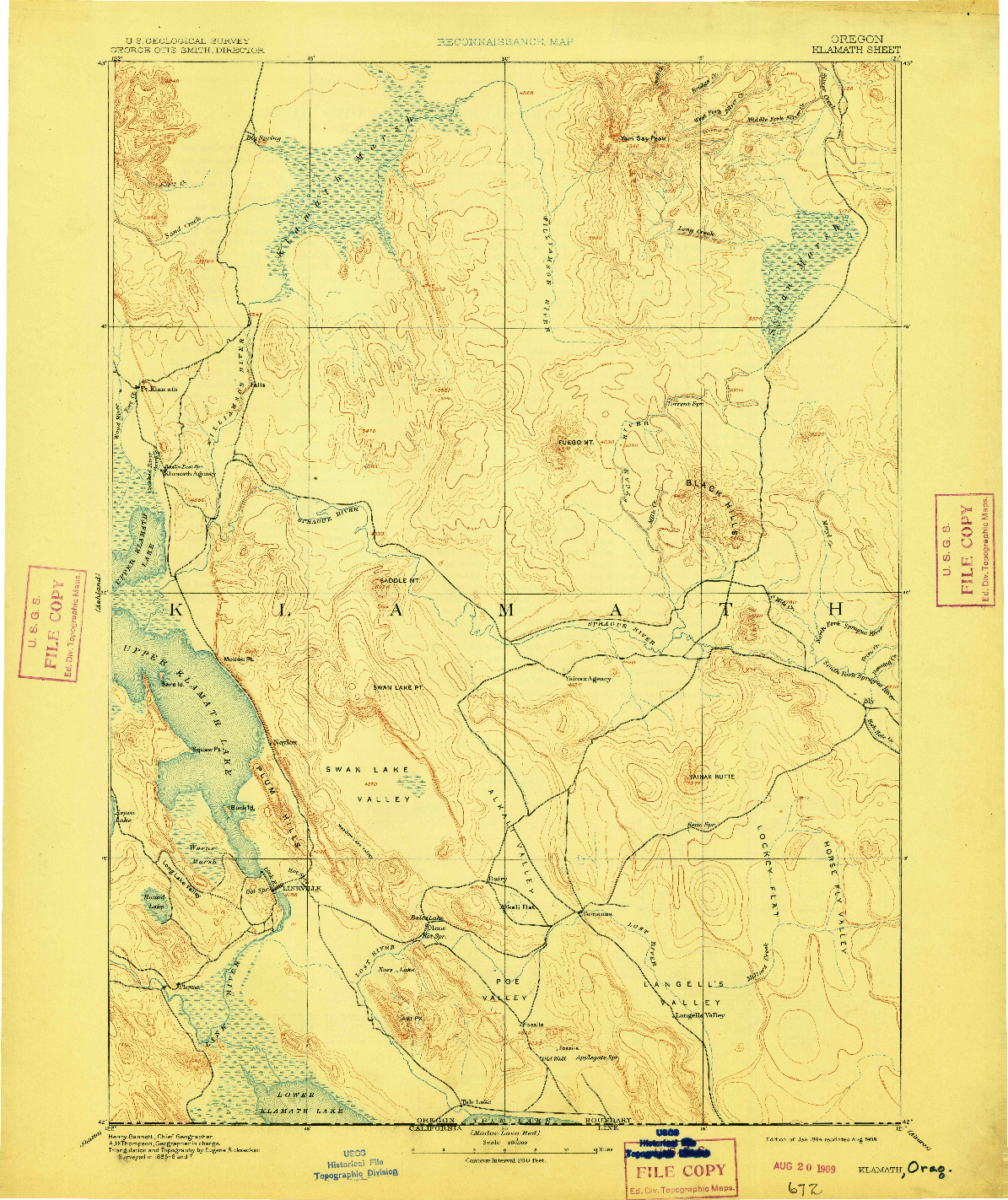 USGS 1:250000-SCALE QUADRANGLE FOR KLAMATH, OR 1894