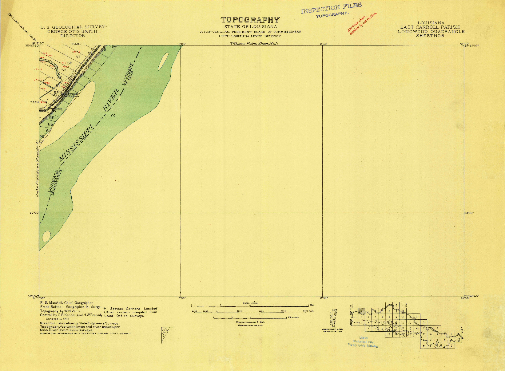 USGS 1:24000-SCALE QUADRANGLE FOR LONGWOOD, LA 1909