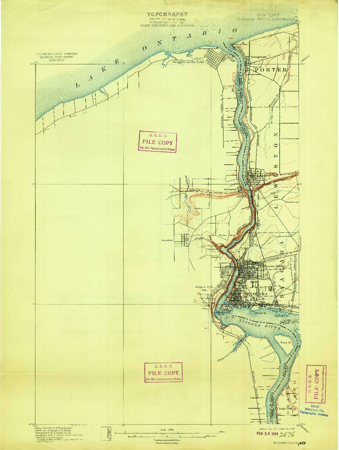 USGS 1:62500-SCALE QUADRANGLE FOR NIAGARA FALLS, NY 1901