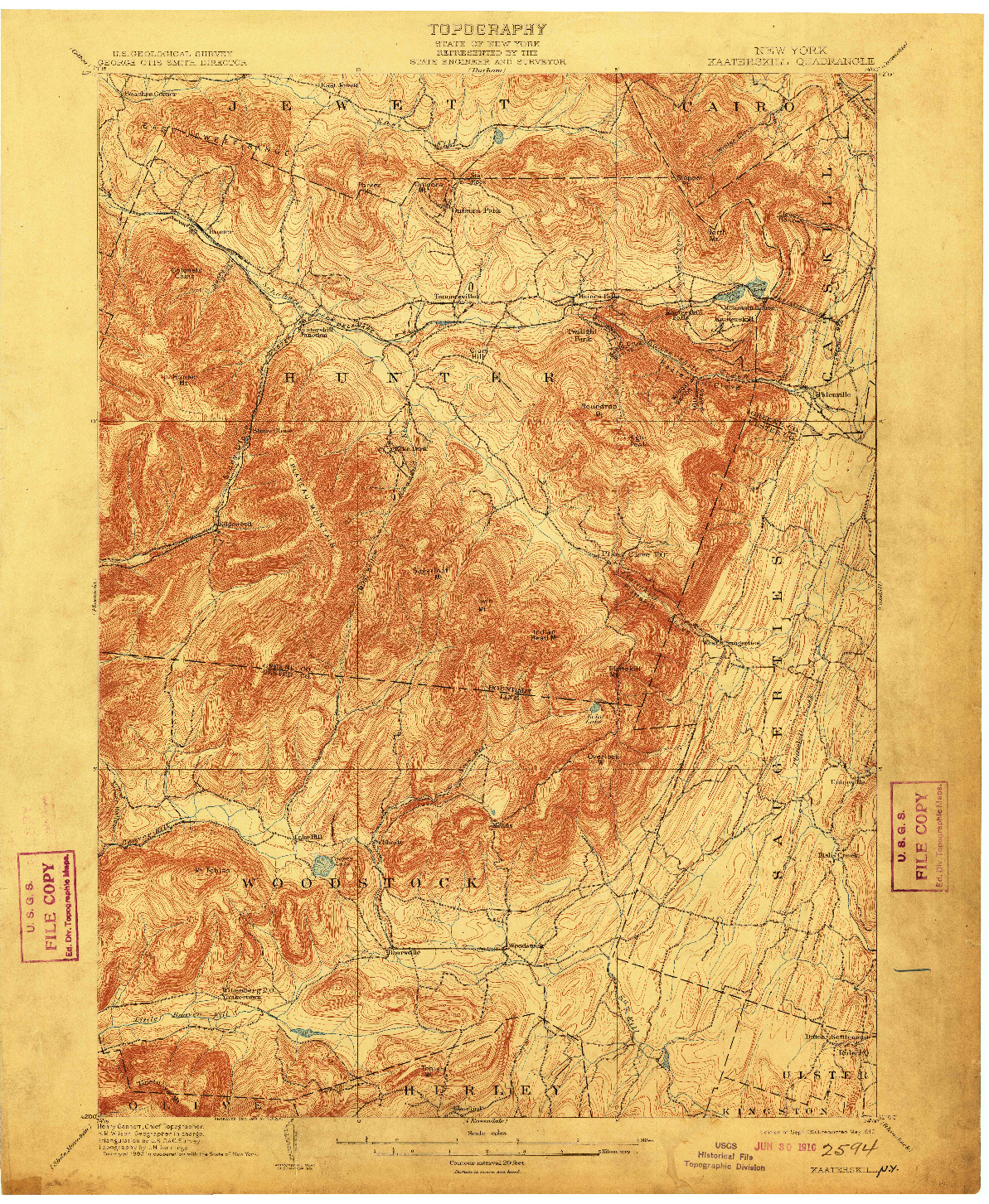 USGS 1:62500-SCALE QUADRANGLE FOR KAATERSKILL, NY 1903