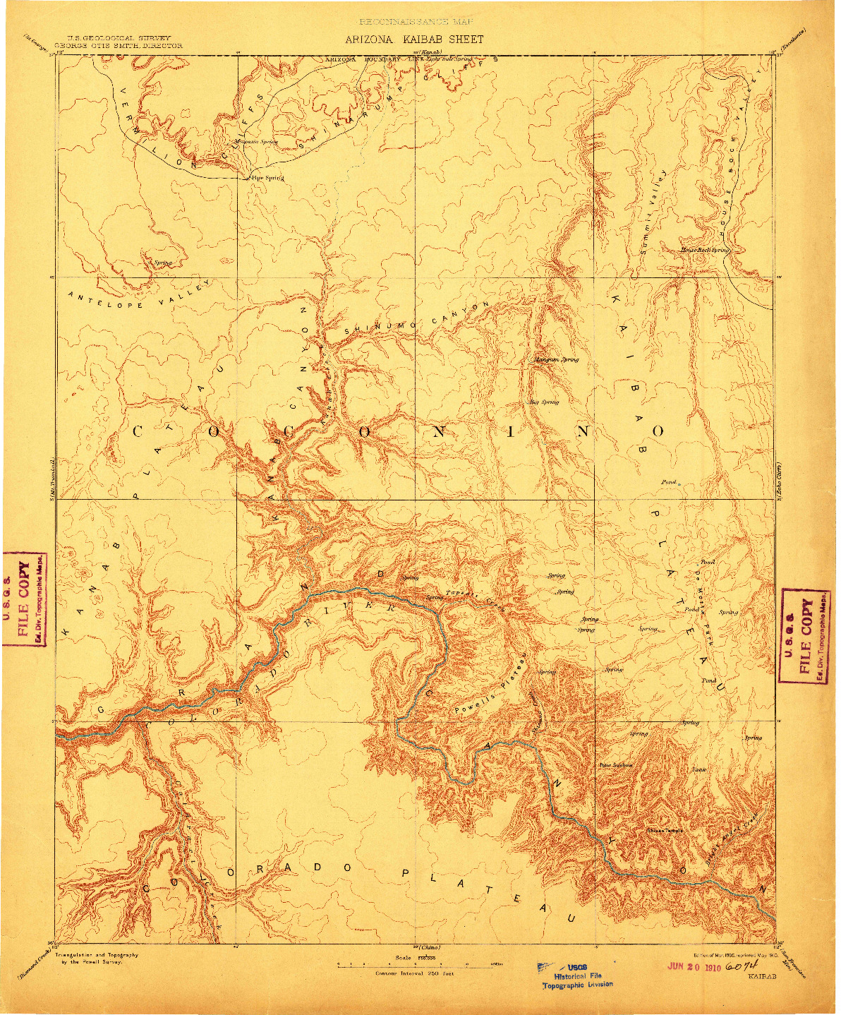 USGS 1:250000-SCALE QUADRANGLE FOR KAIBAB, AZ 1886