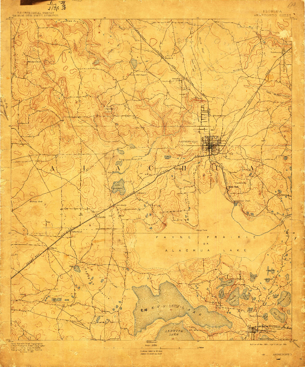 USGS 1:62500-SCALE QUADRANGLE FOR ARREDONDO, FL 1894