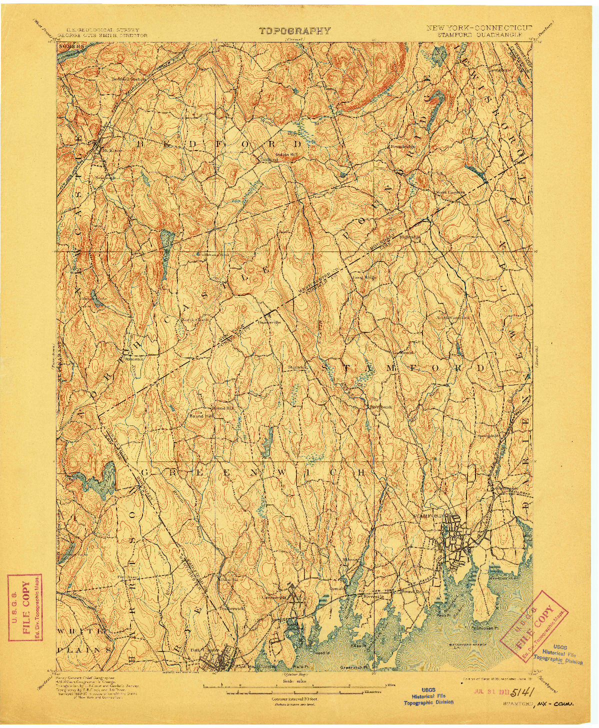 USGS 1:62500-SCALE QUADRANGLE FOR STAMFORD, NY 1899