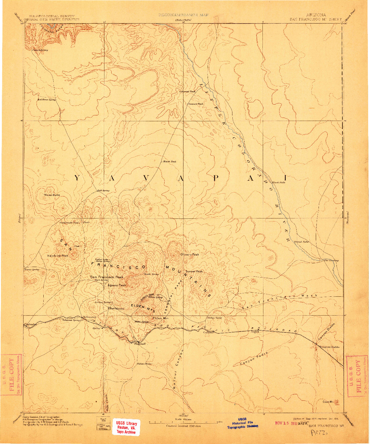 USGS 1:250000-SCALE QUADRANGLE FOR SAN FRANCISCO MTNS, AZ 1894