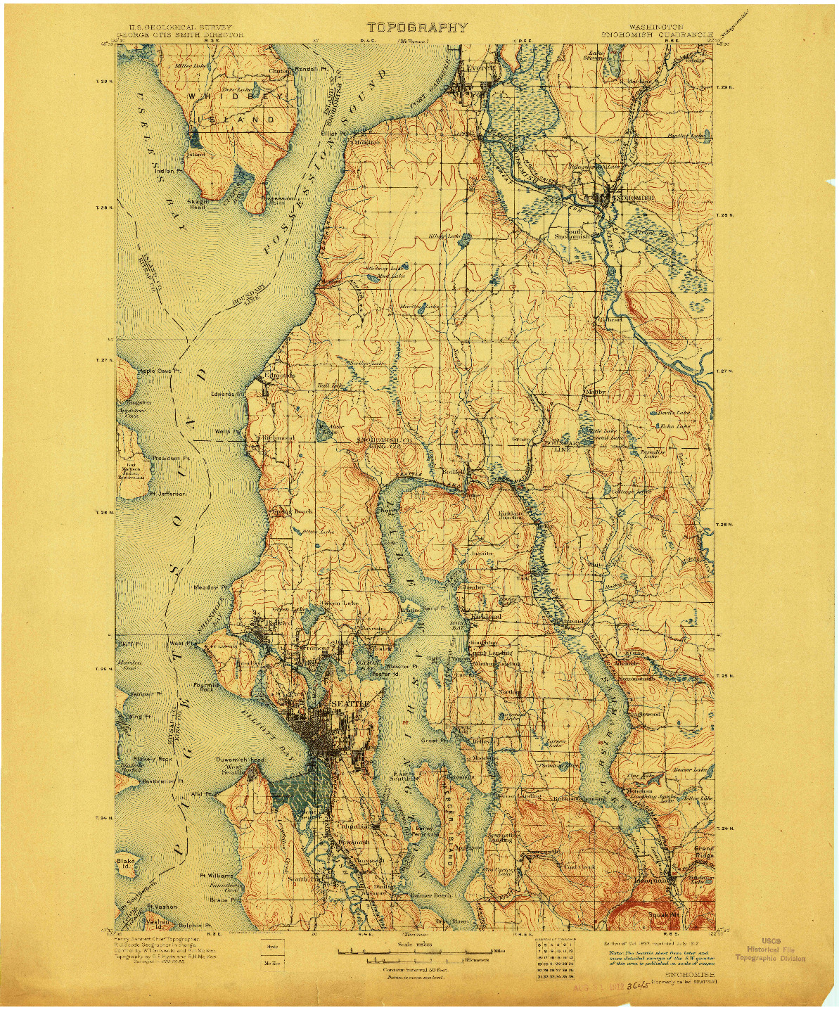 USGS 1:125000-SCALE QUADRANGLE FOR SNOHOMISH, WA 1897