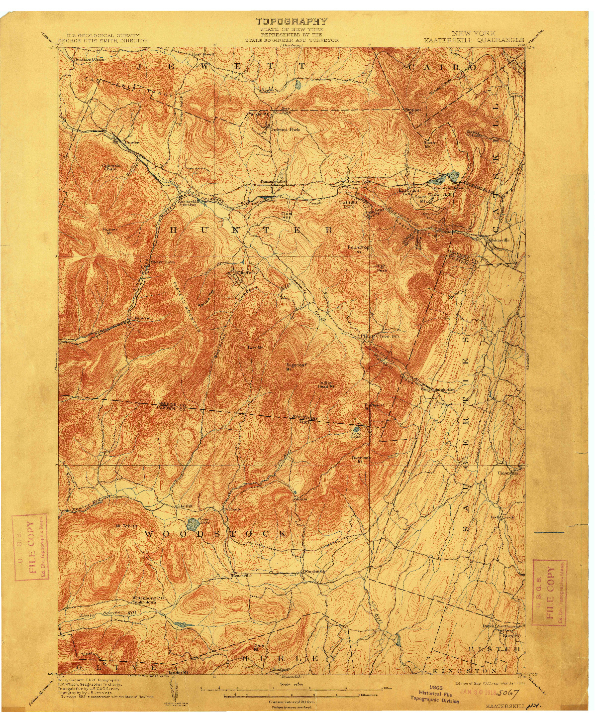 USGS 1:62500-SCALE QUADRANGLE FOR KAATERSKILL, NY 1903