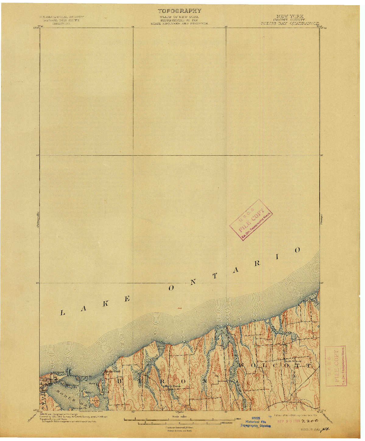 USGS 1:62500-SCALE QUADRANGLE FOR SODUS BAY, NY 1902